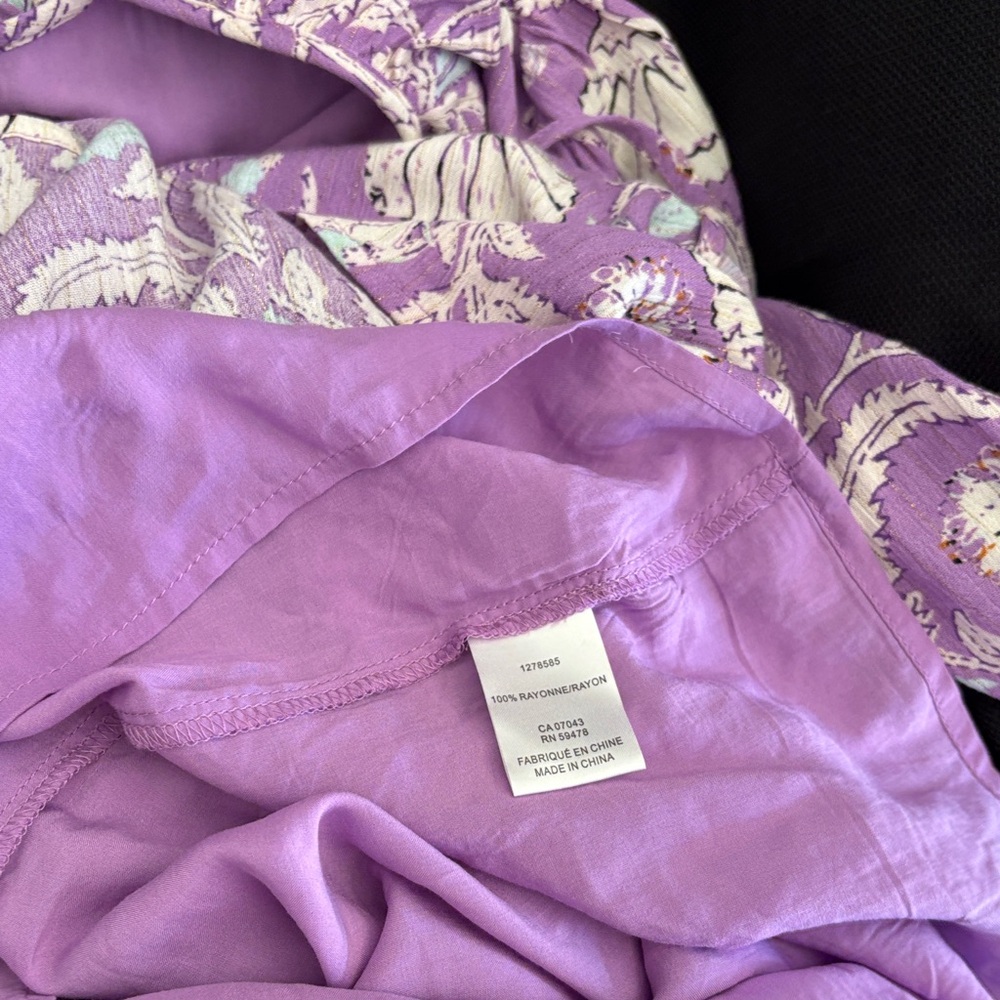 Haute Hippie Purple Floral Long Sleeve Dress - Picture 12 of 12